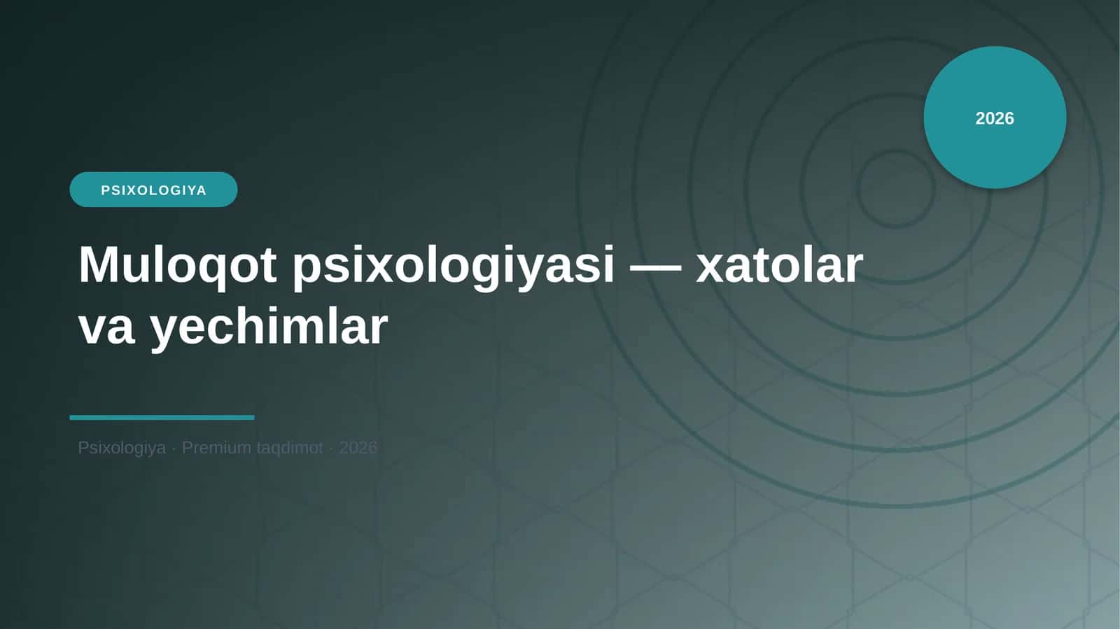 Muloqot psixologiyasi — xatolar va yechimlar