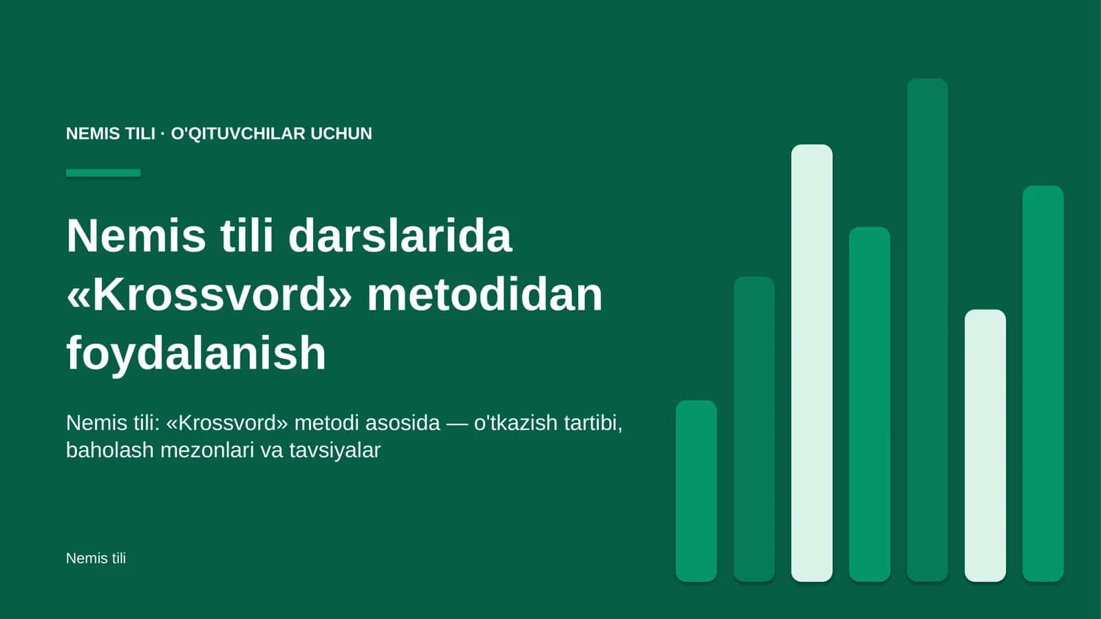 nemis tili darslarida krossvord metodidan foydalanish 1040