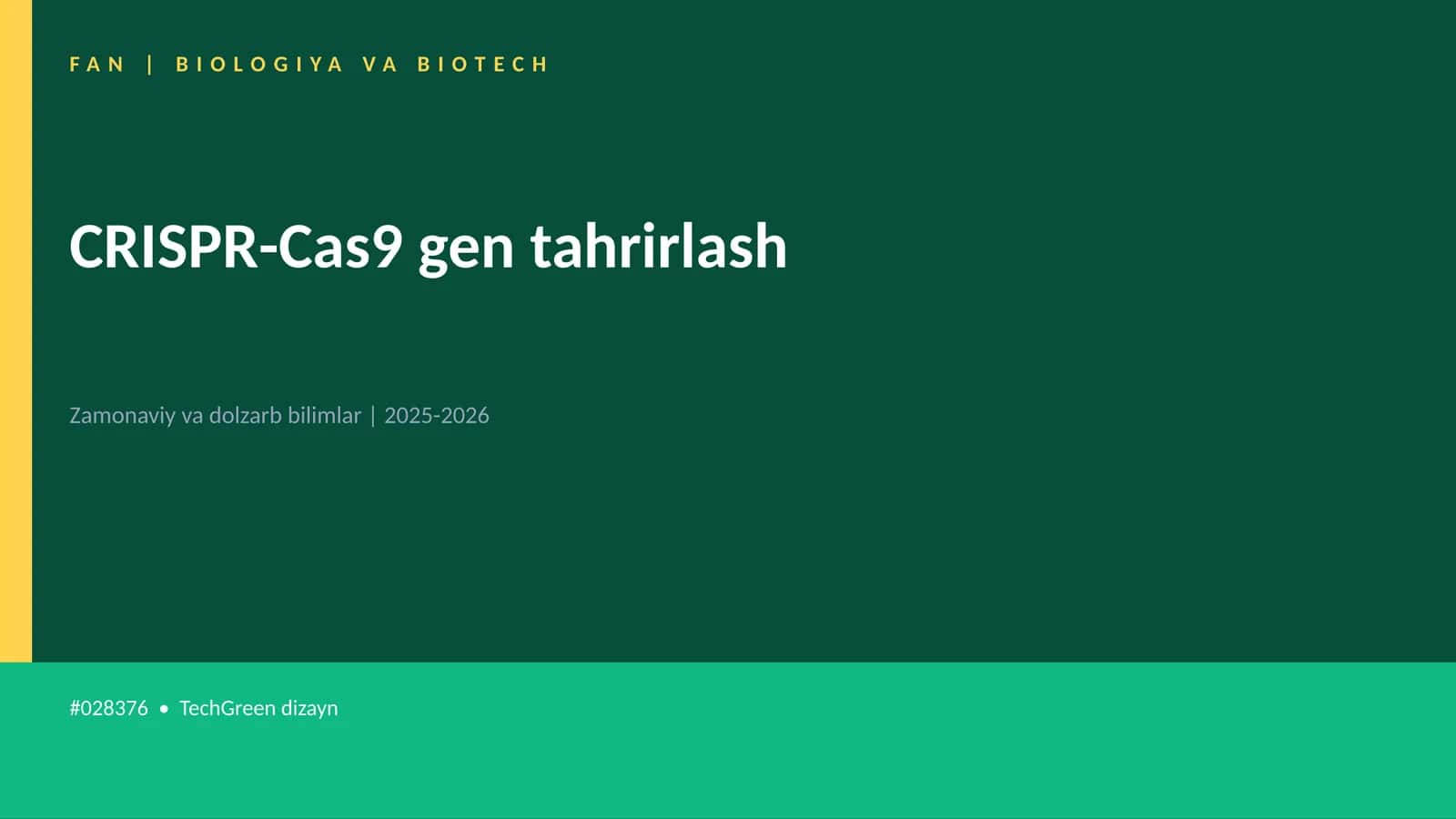 CRISPR-Cas9 gen tahrirlash