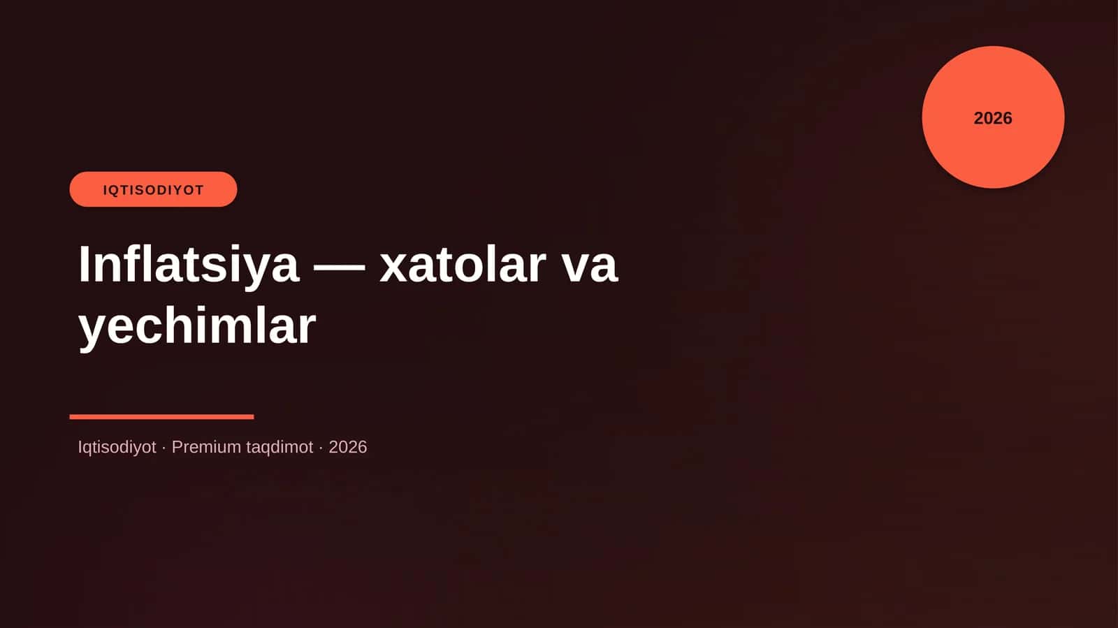 Inflatsiya — xatolar va yechimlar