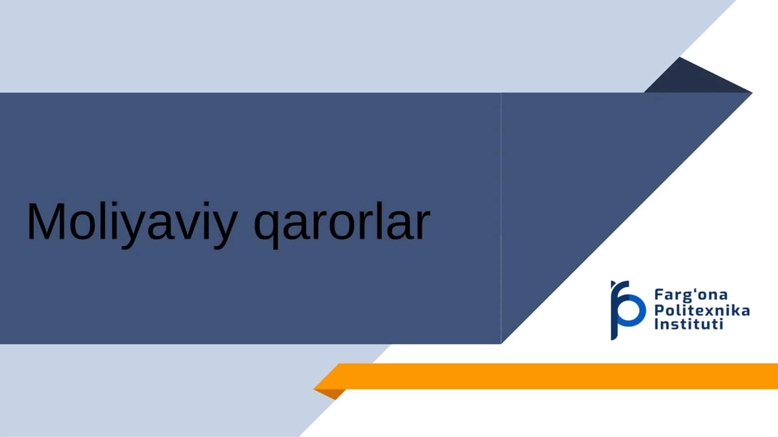 Moliyaviy qarorlar