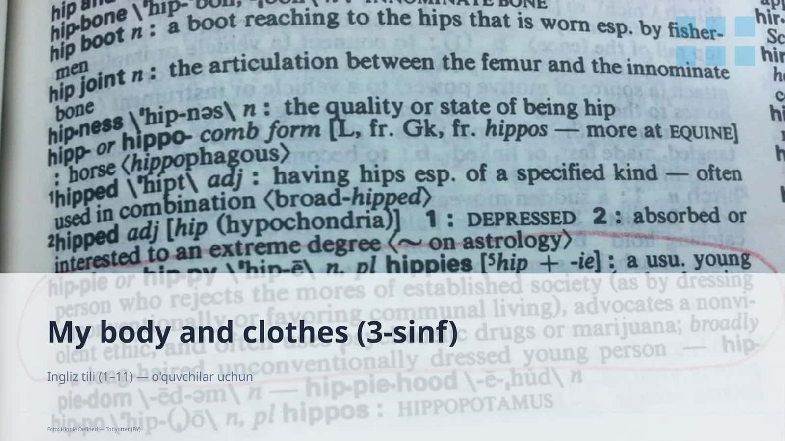My body and clothes (3-sinf)