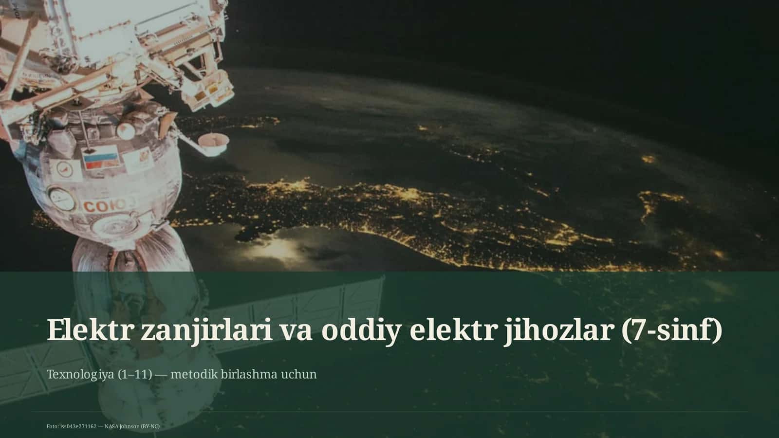 Elektr zanjirlari va oddiy elektr jihozlar (7-sinf)