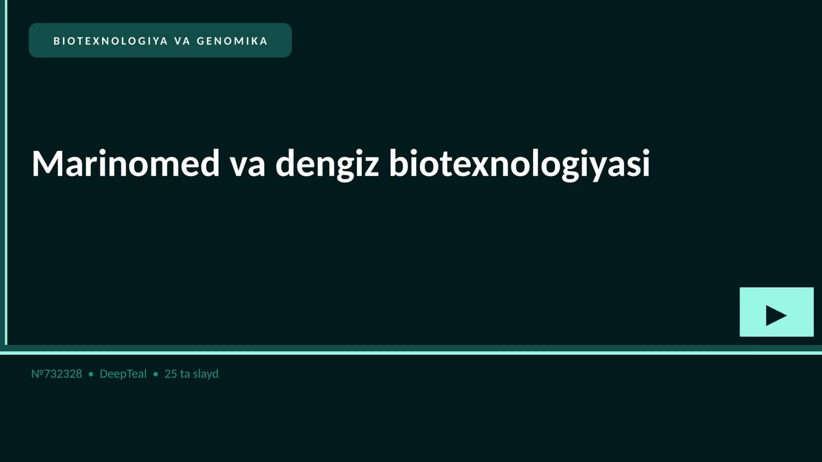 BIOTEXNOLOGIYA VA GENOMIKA