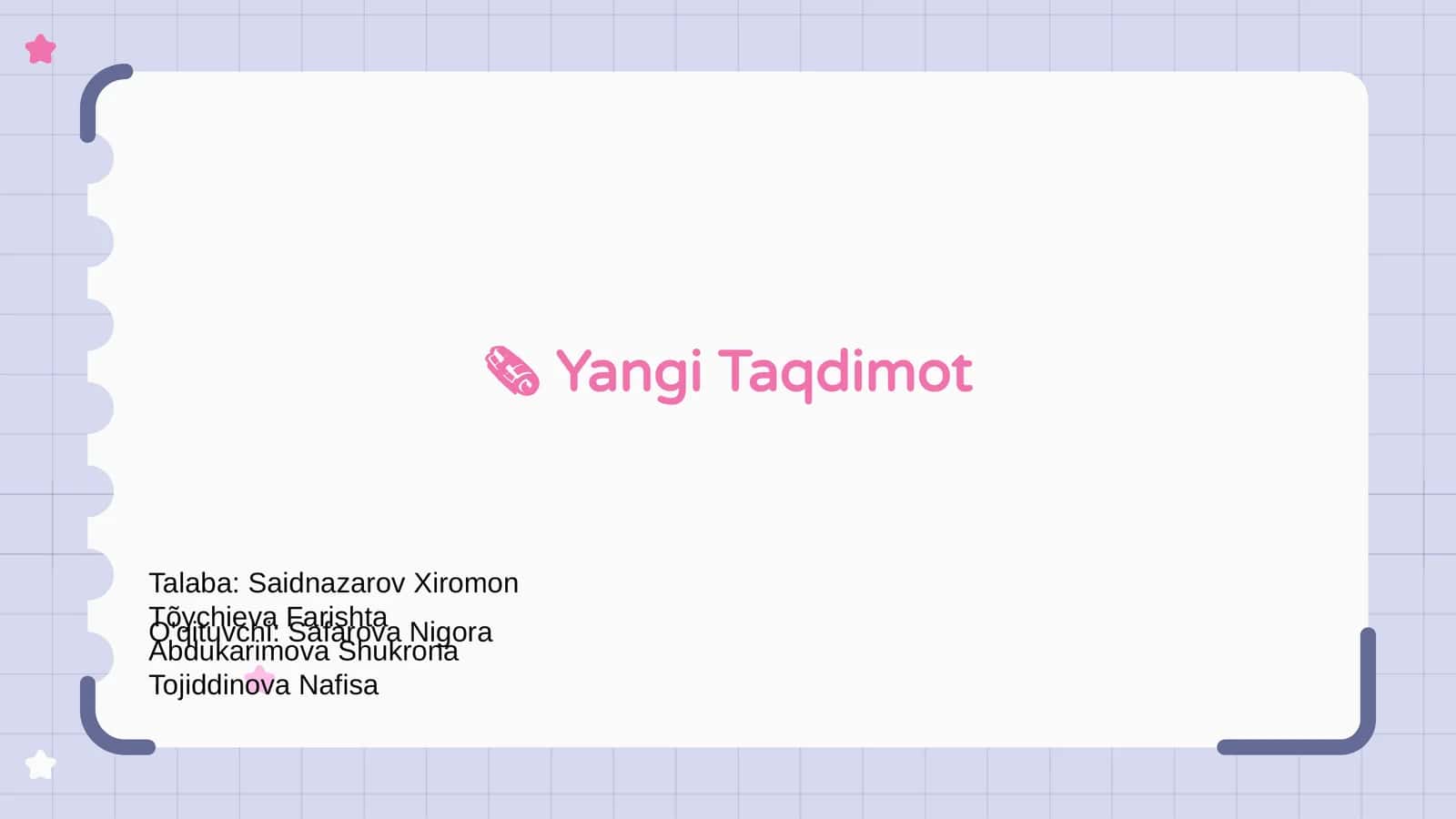 Yangi Taqdimot