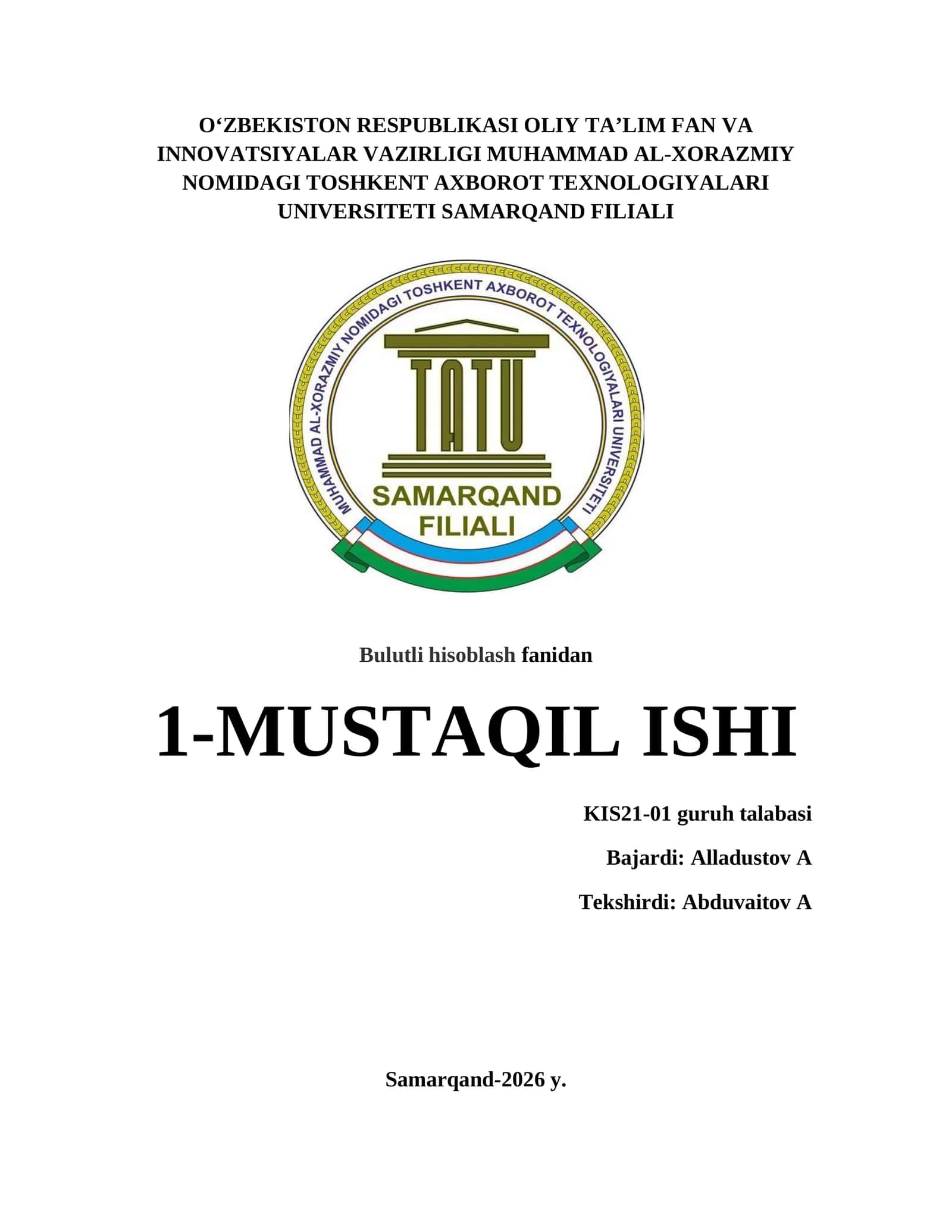 Bulutli hisoblash fanidan