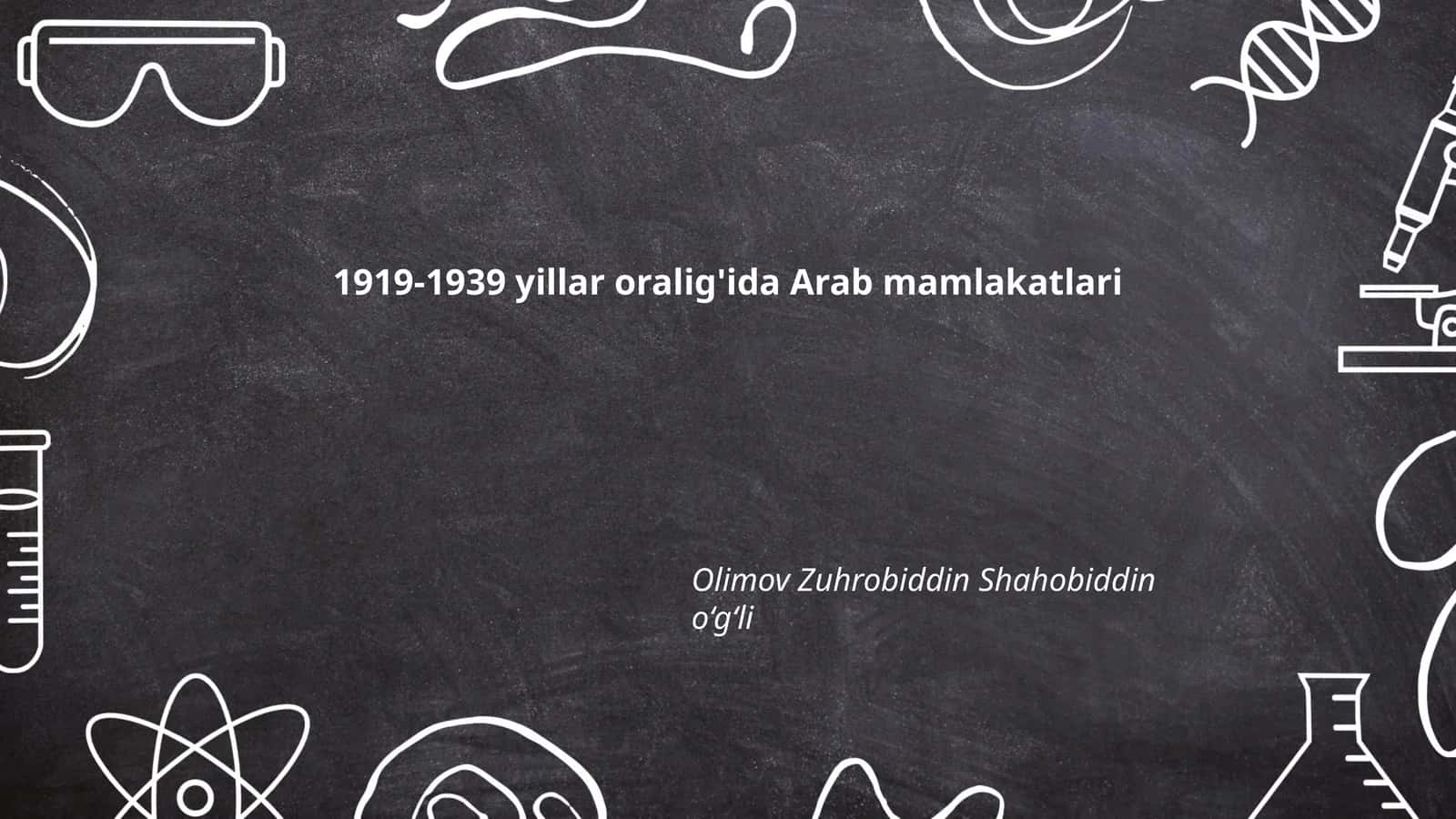 Parij tinchlik konferensiyasi va Arab davlatlari