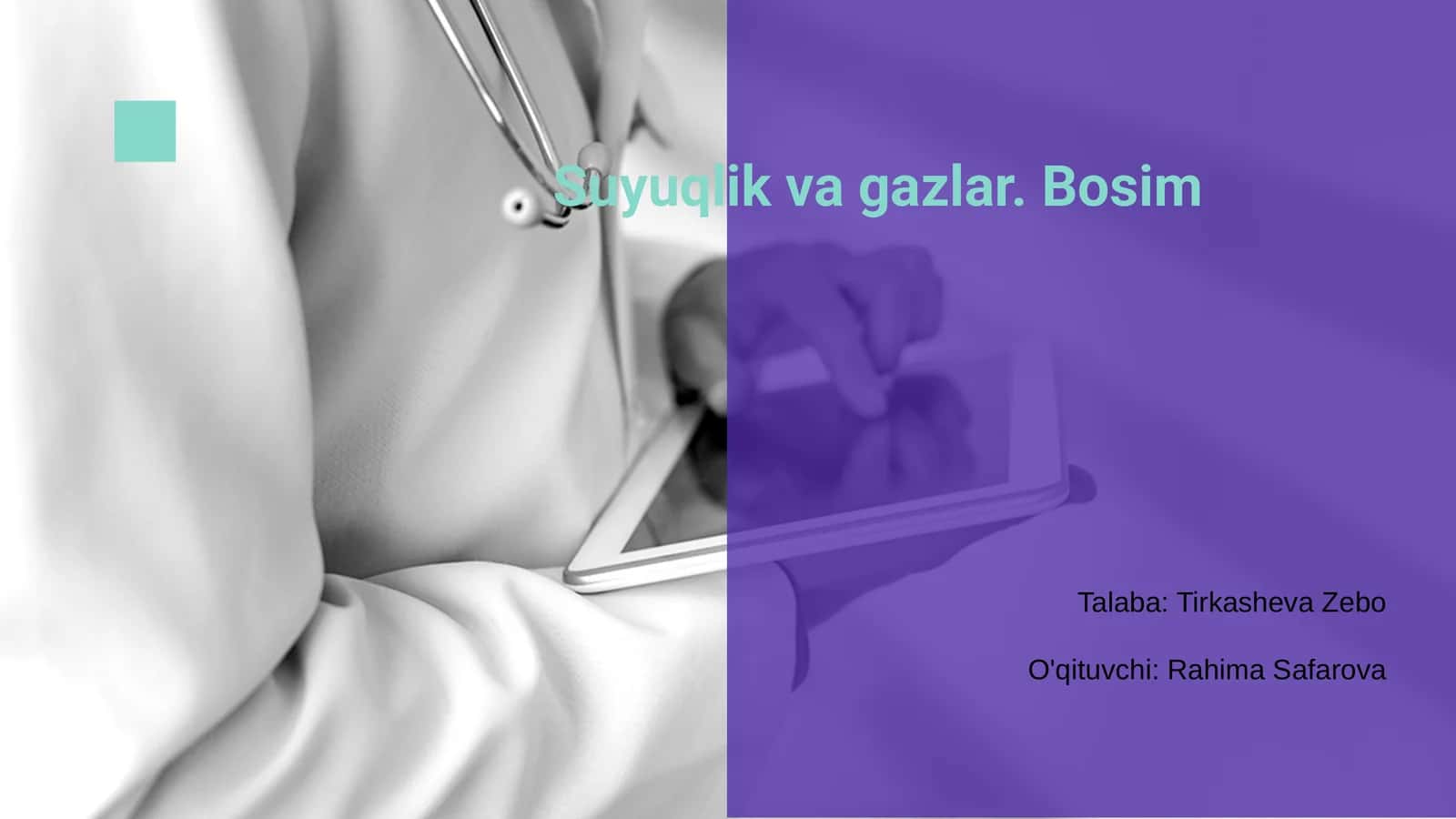 Suyuqlik va gazlar. Bosim