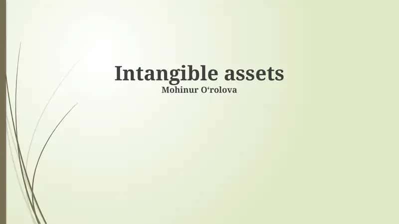 Intangible assets