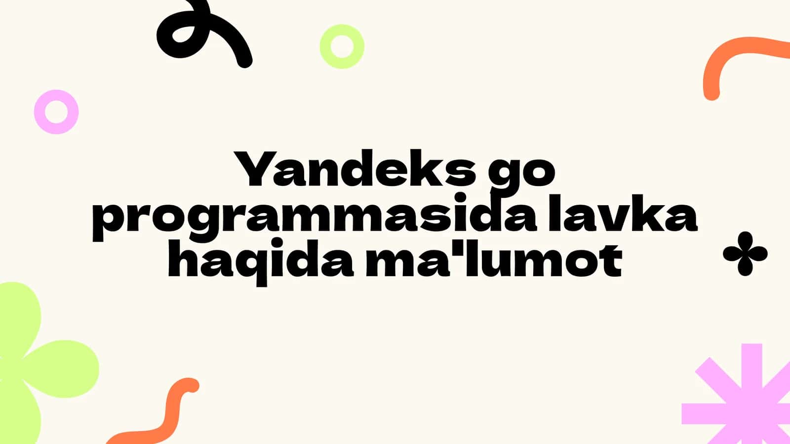 Yandeks Go dasturi