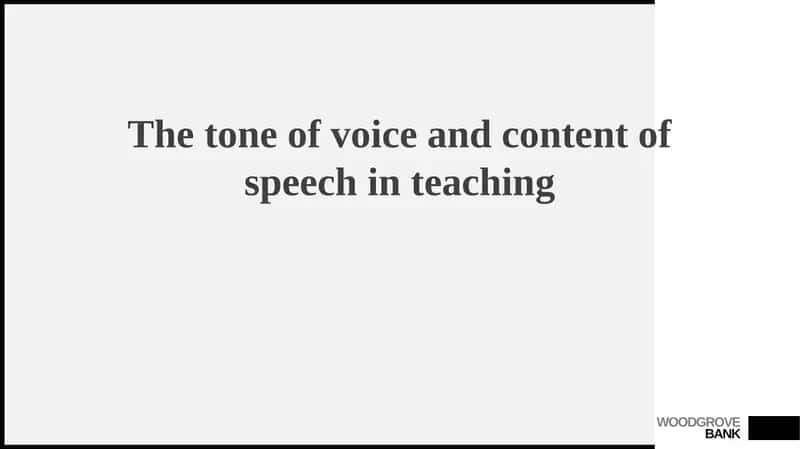 The Power of Tone and Content in Teaching