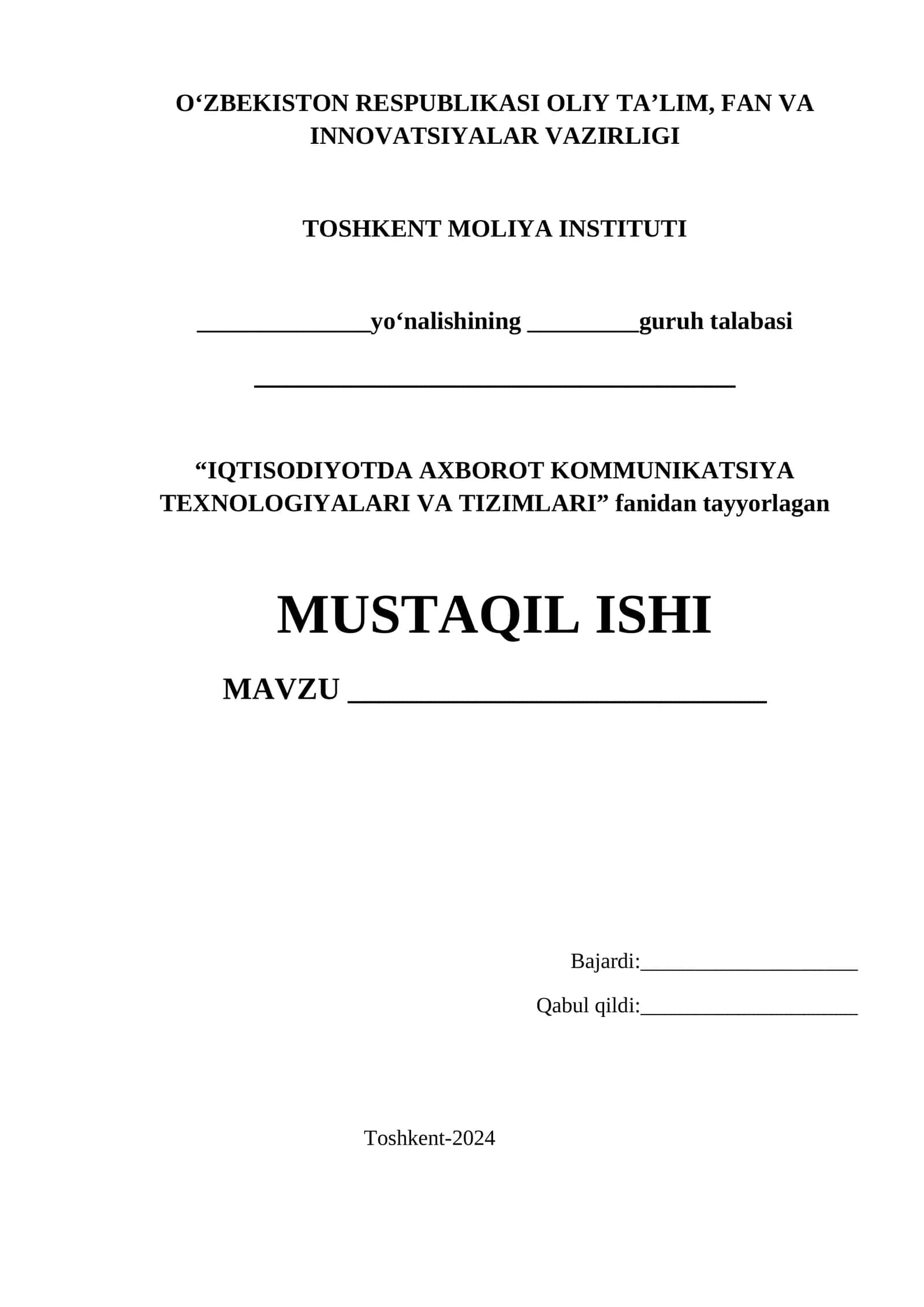 IQTISODIYOTDA KOMMUNIKATSIYA AXBOROTLARI