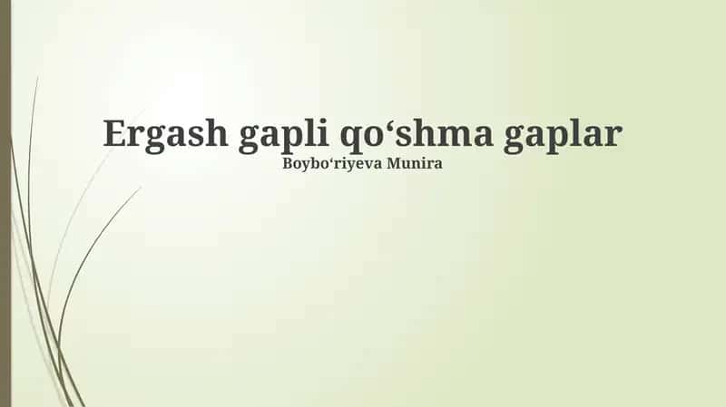 Ergash gapli qoʻshma gaplar