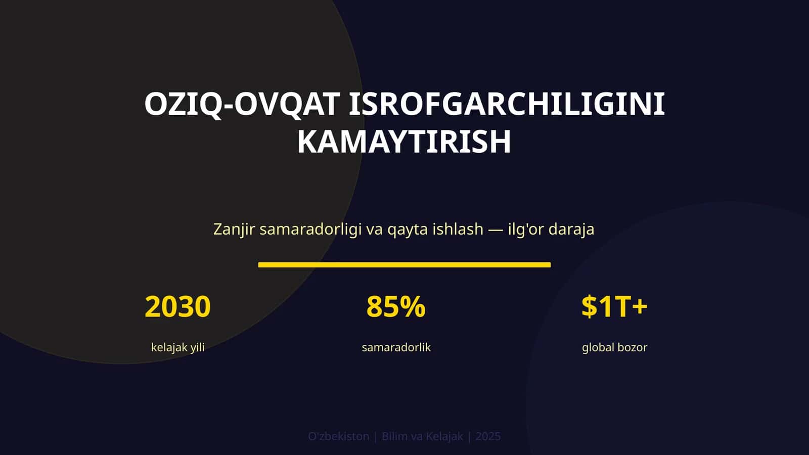 Oziq-ovqat isrofgarchiliginini kamaytirish