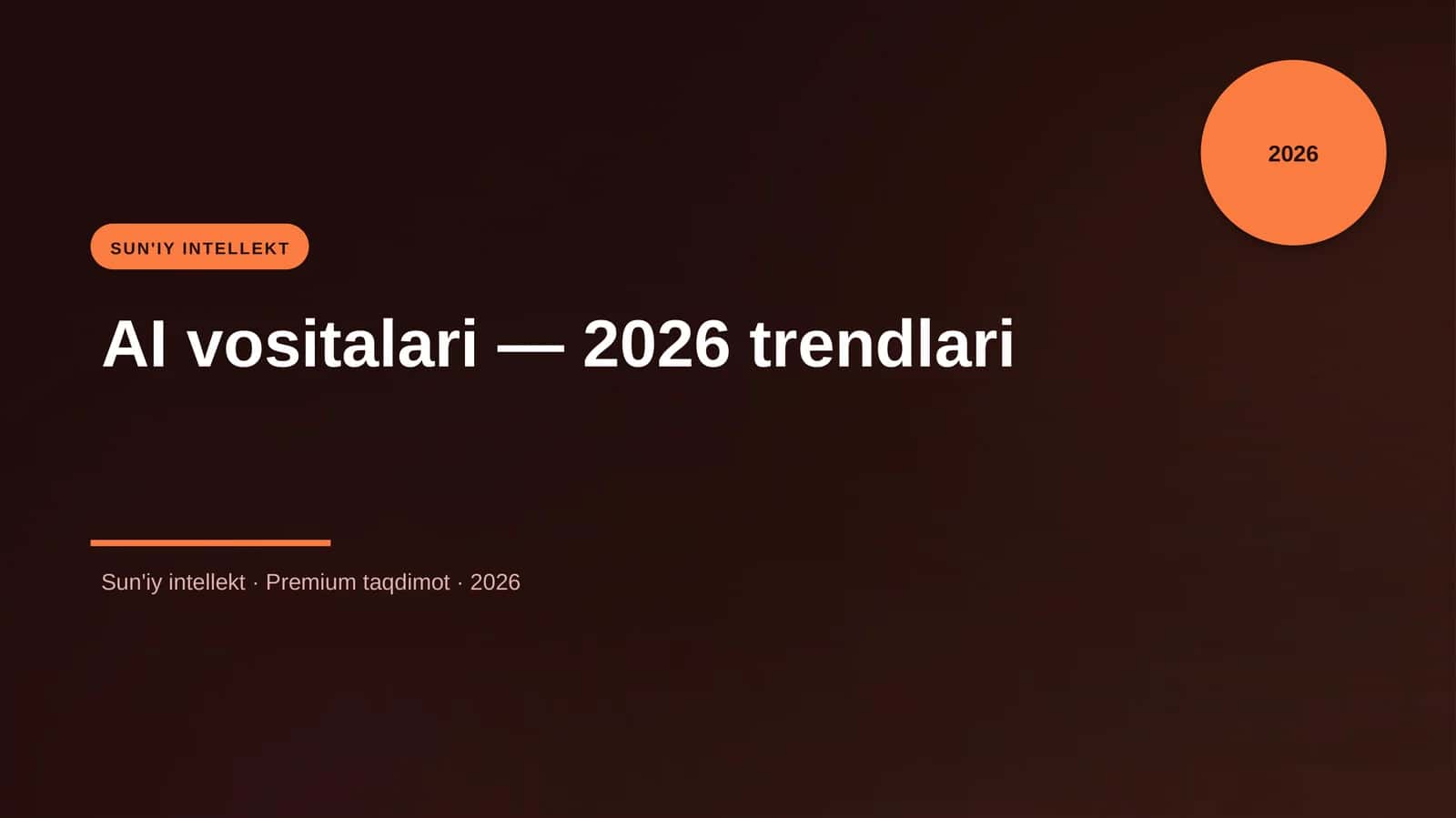 AI vositalari — 2026 trendlari