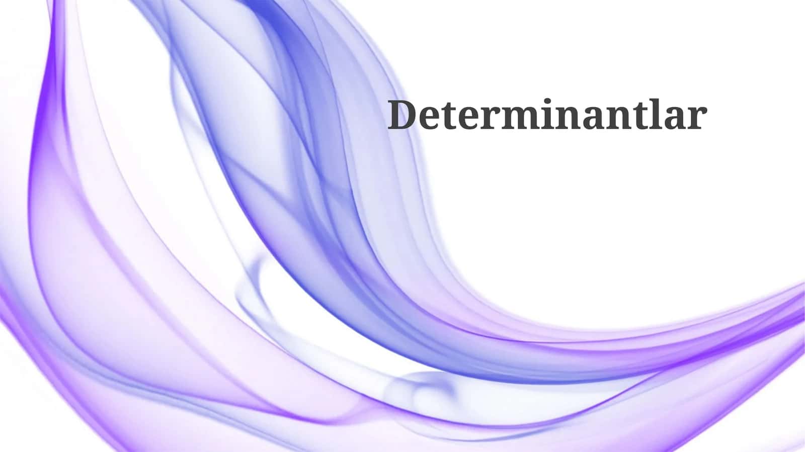 Determinantlar