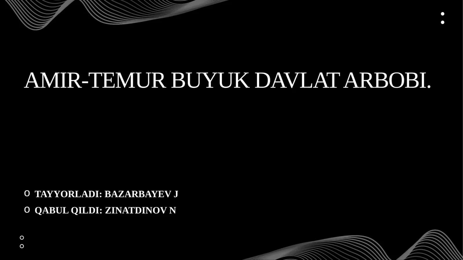 Amir Temur buyuk davlat arbobi