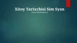 Xitoy Tarixchisi Sim Syan