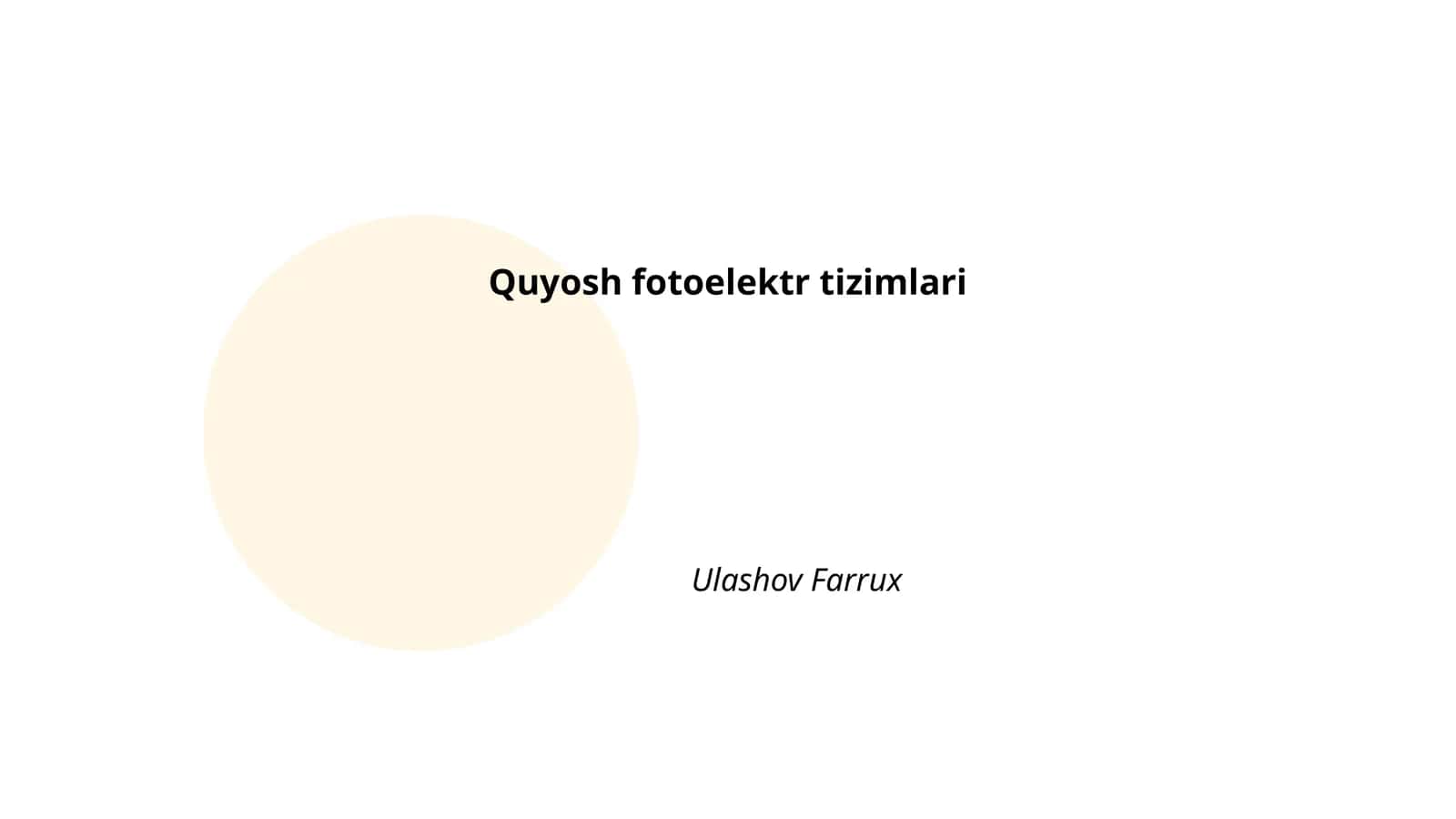 Quyosh fotoelektr tizimlari