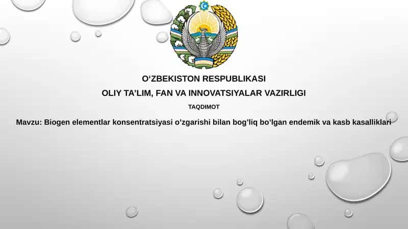 Biogenelementlar konsentratsiyasi