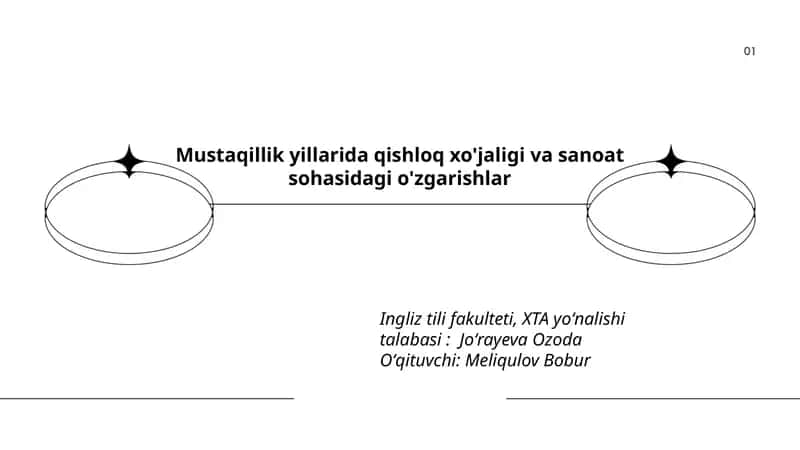 Mustaqillik yillarida qishloq xo'jaligi va sanoat sohasidagi o'zgarishlar