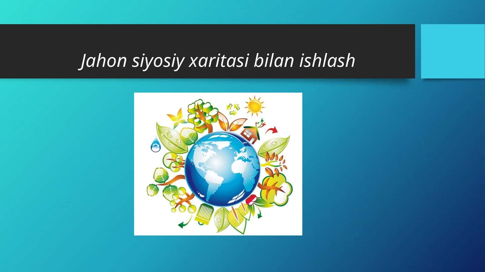 Jahon siyosiy xaritasi bilan ishlash 1