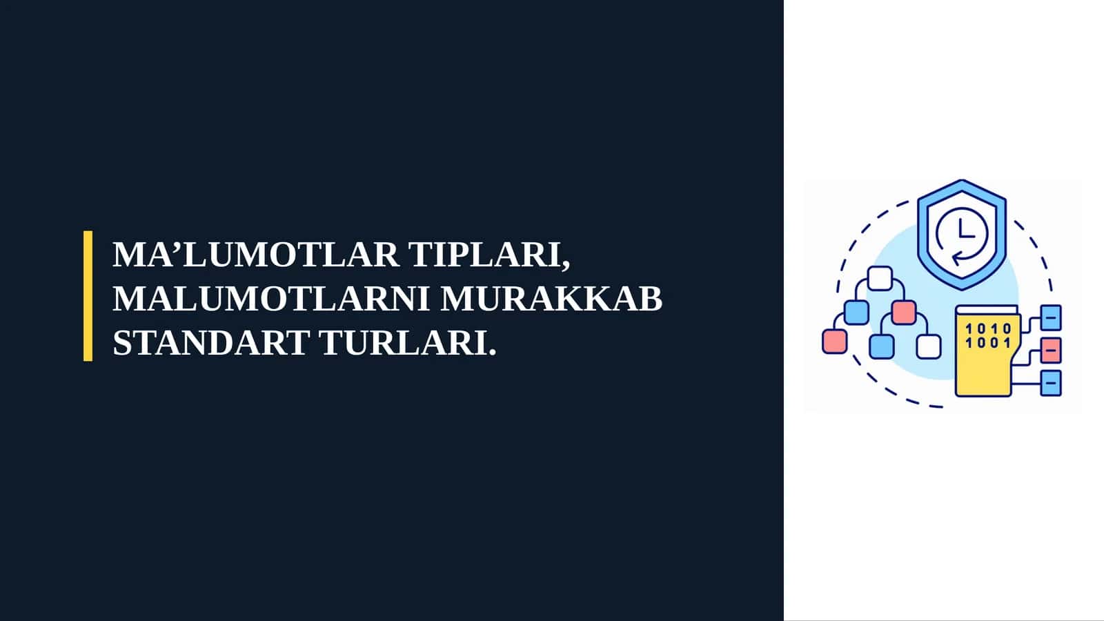 MA’LUMOTLAR TIPLARI, MALUMOTLARNI MURAKKAB STANDART TURLARI