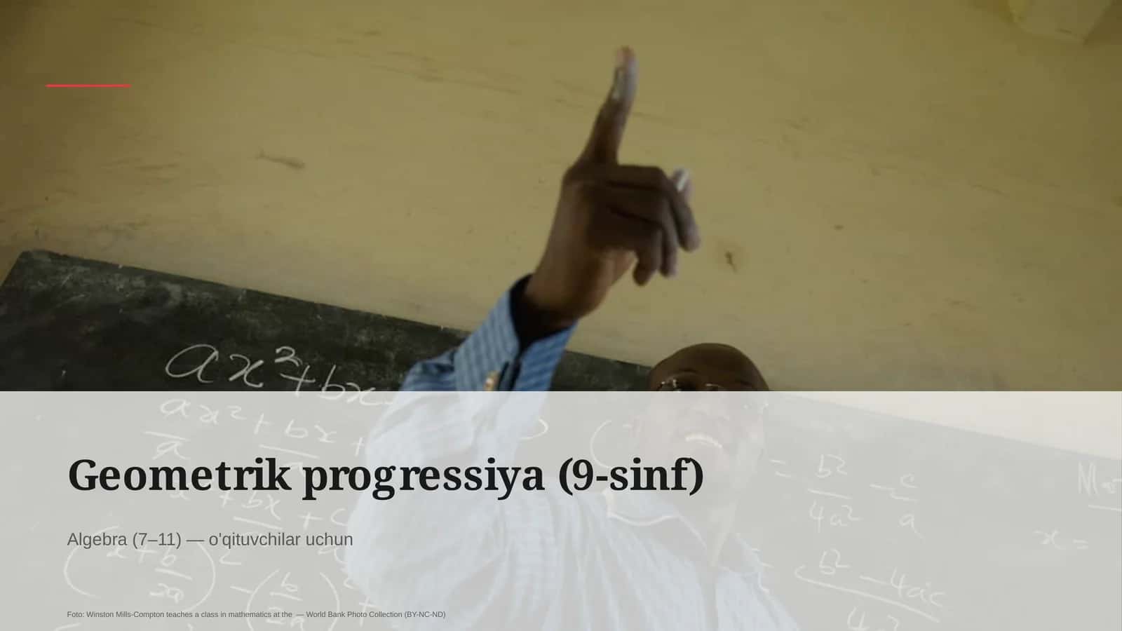 Geometrik progressiya (9-sinf)