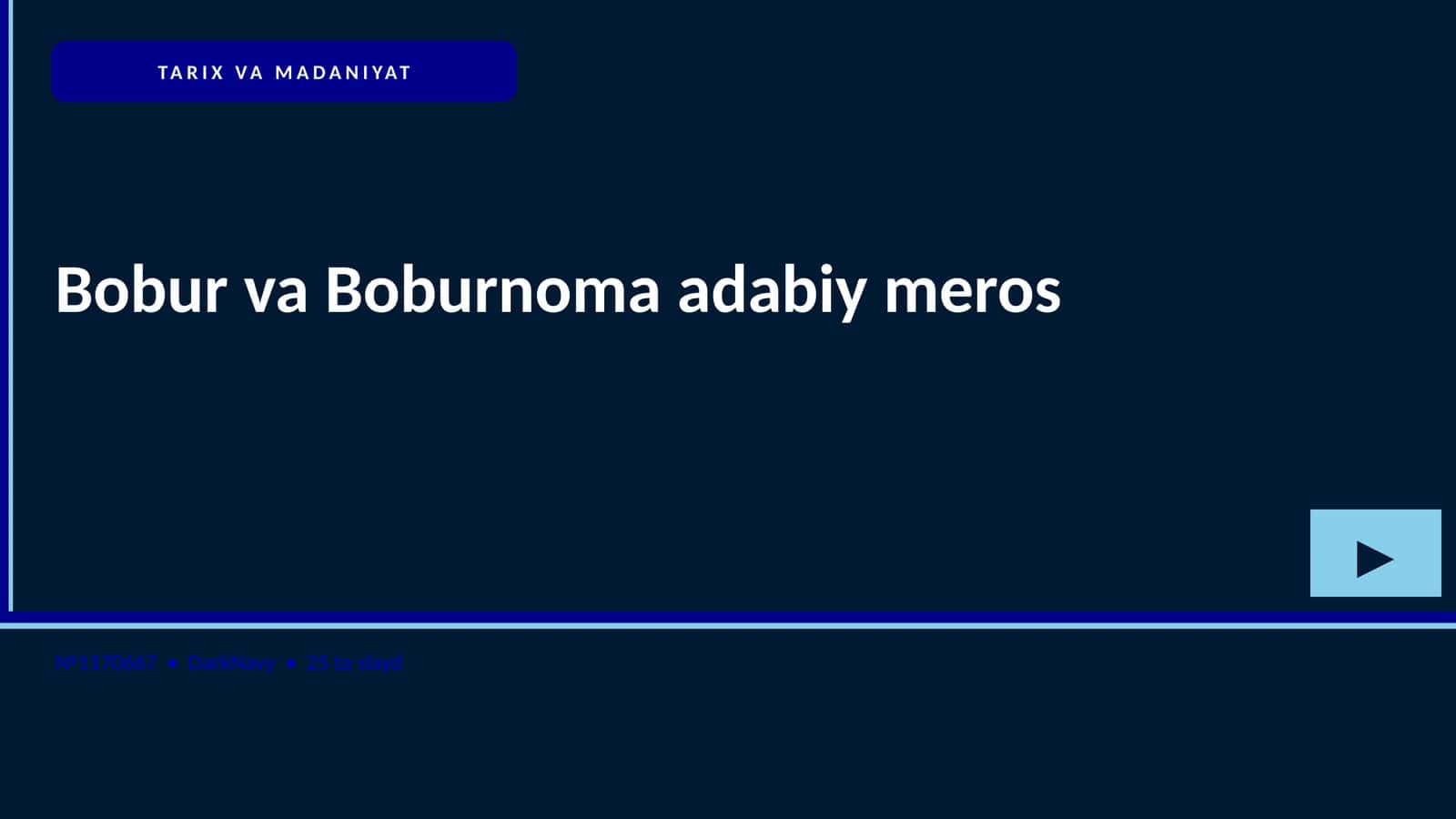 Bobur va Boburnoma adabiy meros