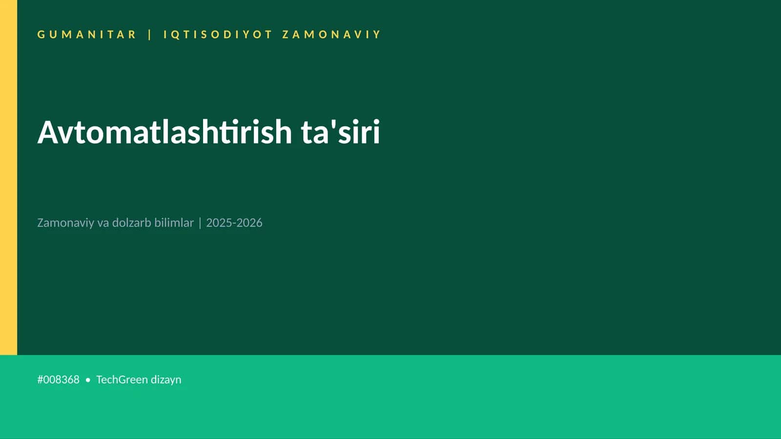 Avtomatlashtirish ta'siri