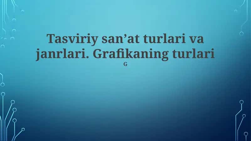 Tasviriy sanʼat turlari va janrlari