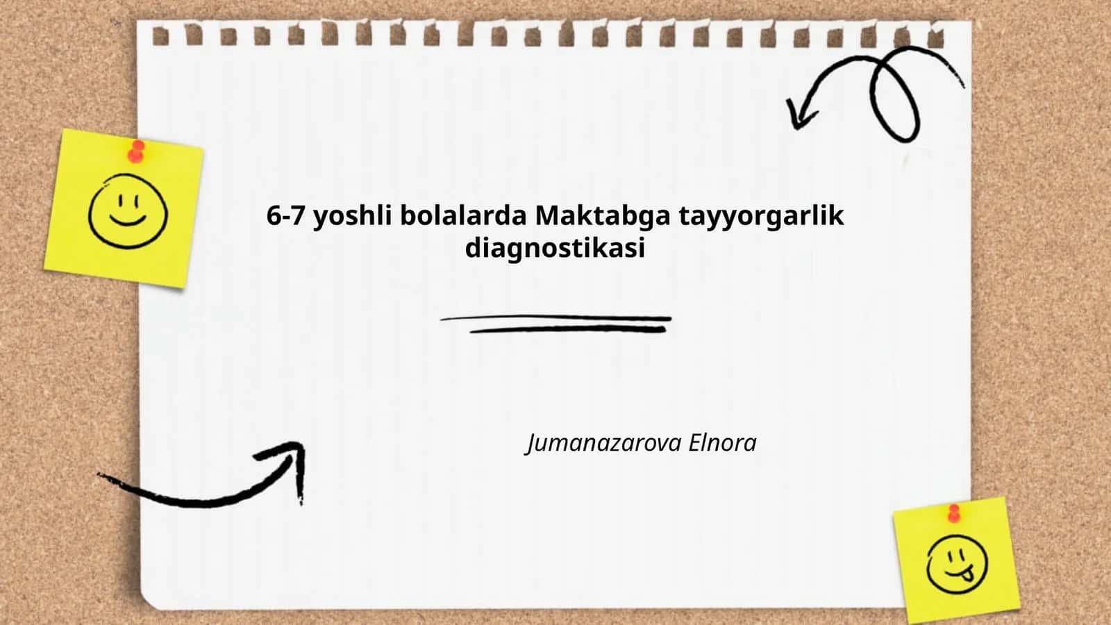 6-7 yoshli bolalarda Maktabga tayyorgarlik diagnostikasi