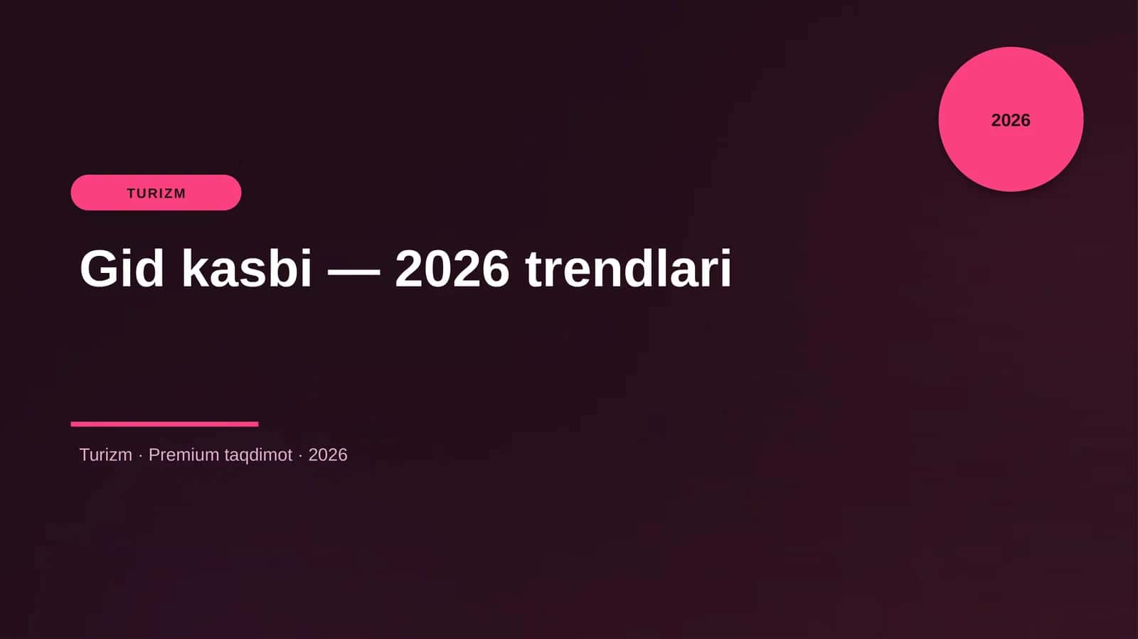 Gid kasbi — 2026 trendlari