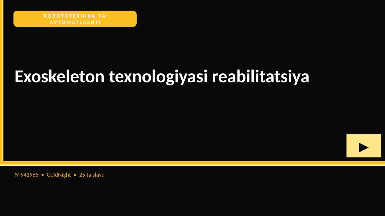 Exoskeleton texnologiyasi reabilitatsiya