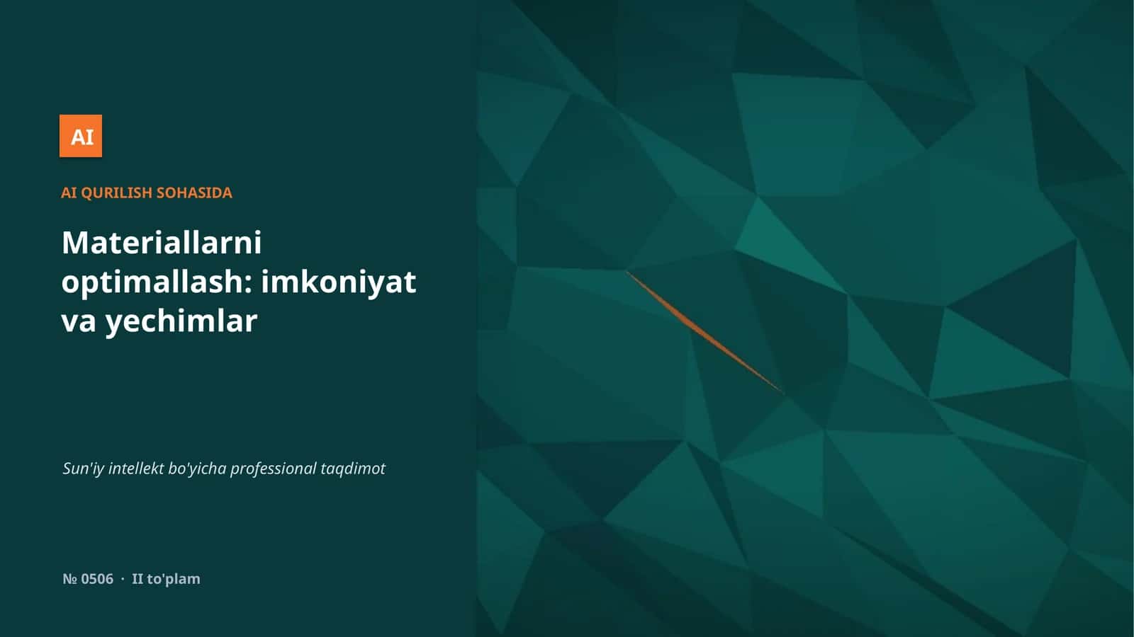 Sun'iy intellekt bo'yicha professional taqdimot