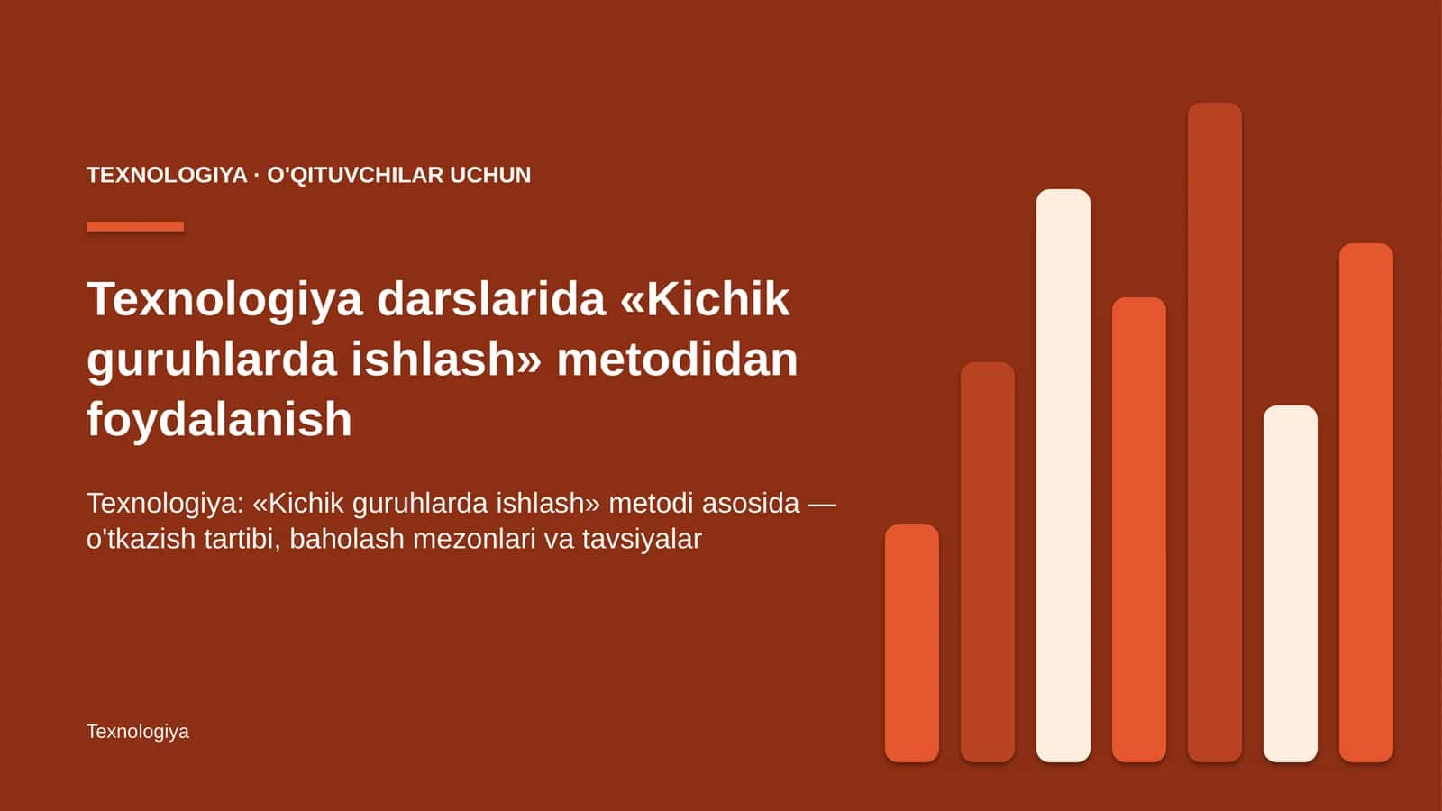 texnologiya darslarida kichik guruhlarda ishlash metodidan foydalanish 2194