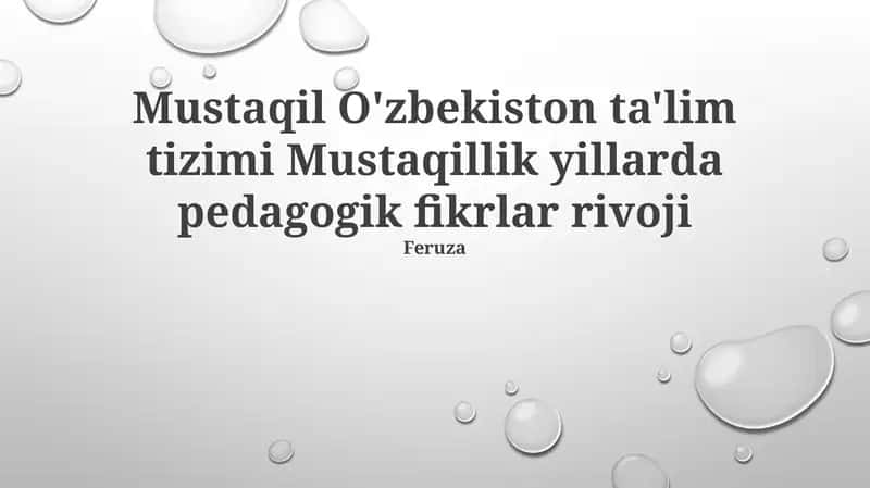 O'zbekiston ta'lim tizimi