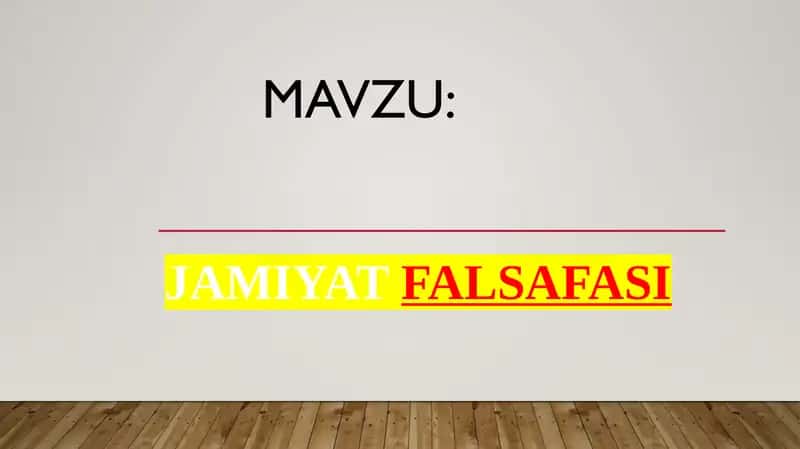Jamiyat falsafasi