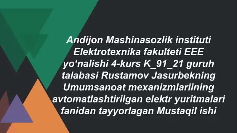 Liftlarning konstruksiyasi, tavsiflari, texnik koʻrsatgichlari