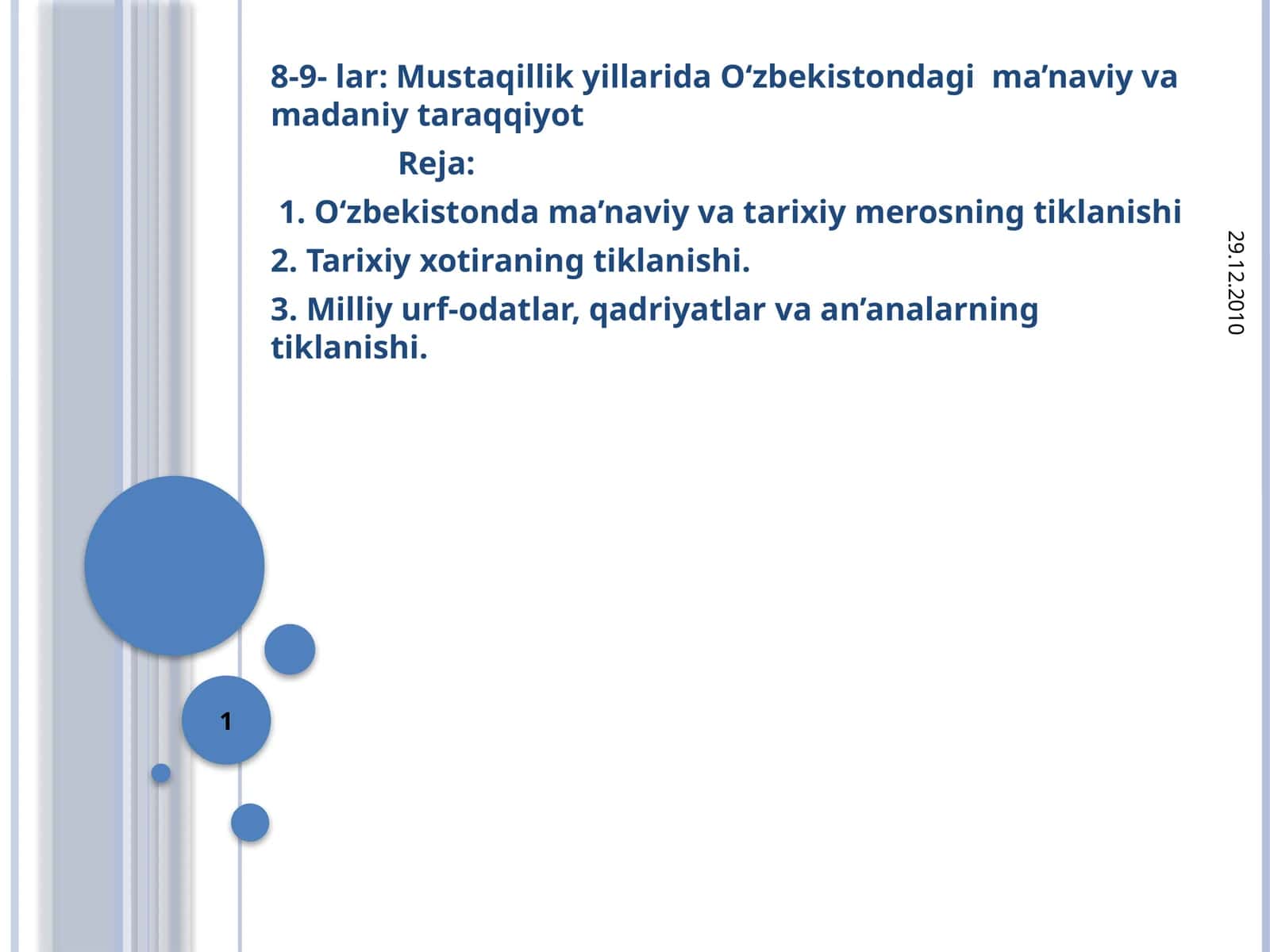 Ma’naviy va madaniy taraqqiyot