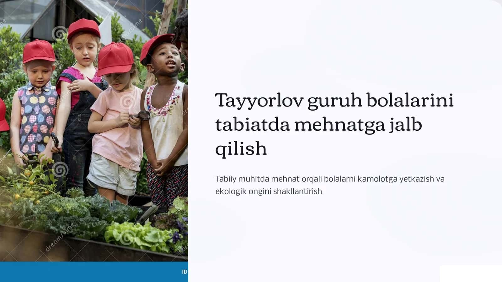 Tayyorlov guruh bolalarini tabiatda mehnatga jalb qilish
