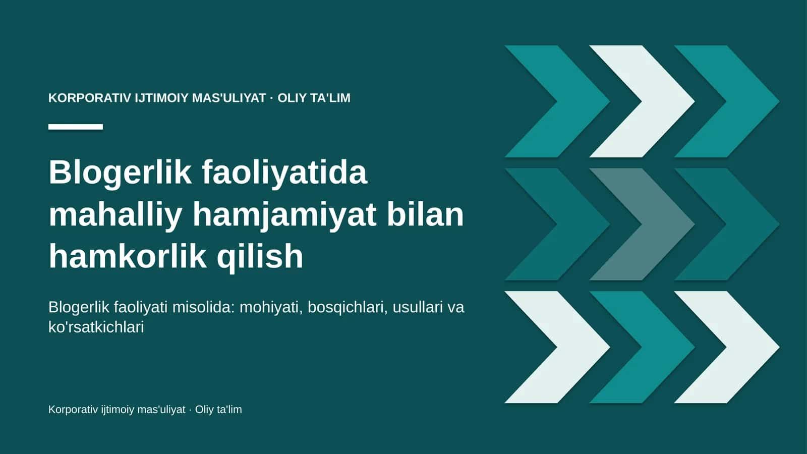 [Blogerlik faoliyatida mahalliy hamjamiyat bilan hamkorlik qilish]