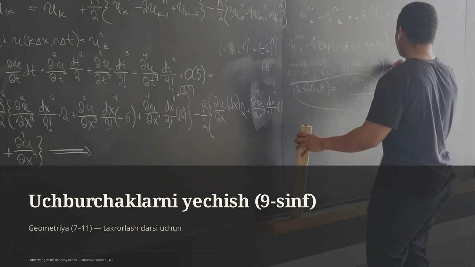 Uchburchaklarni yechish (9-sinf)