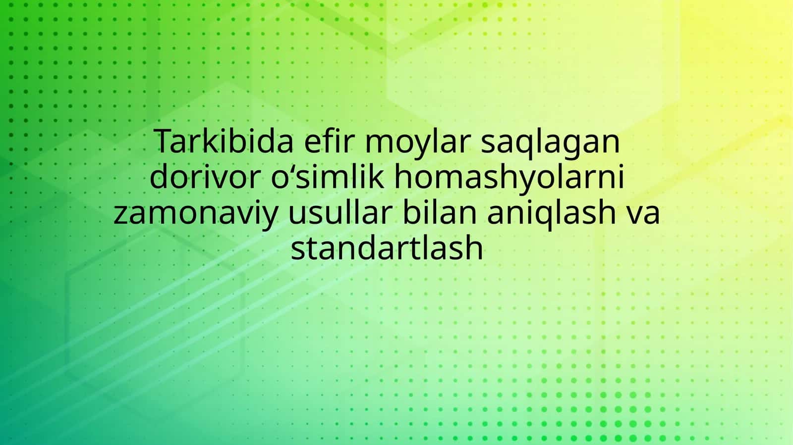 Efirmoyi O‘simliklar