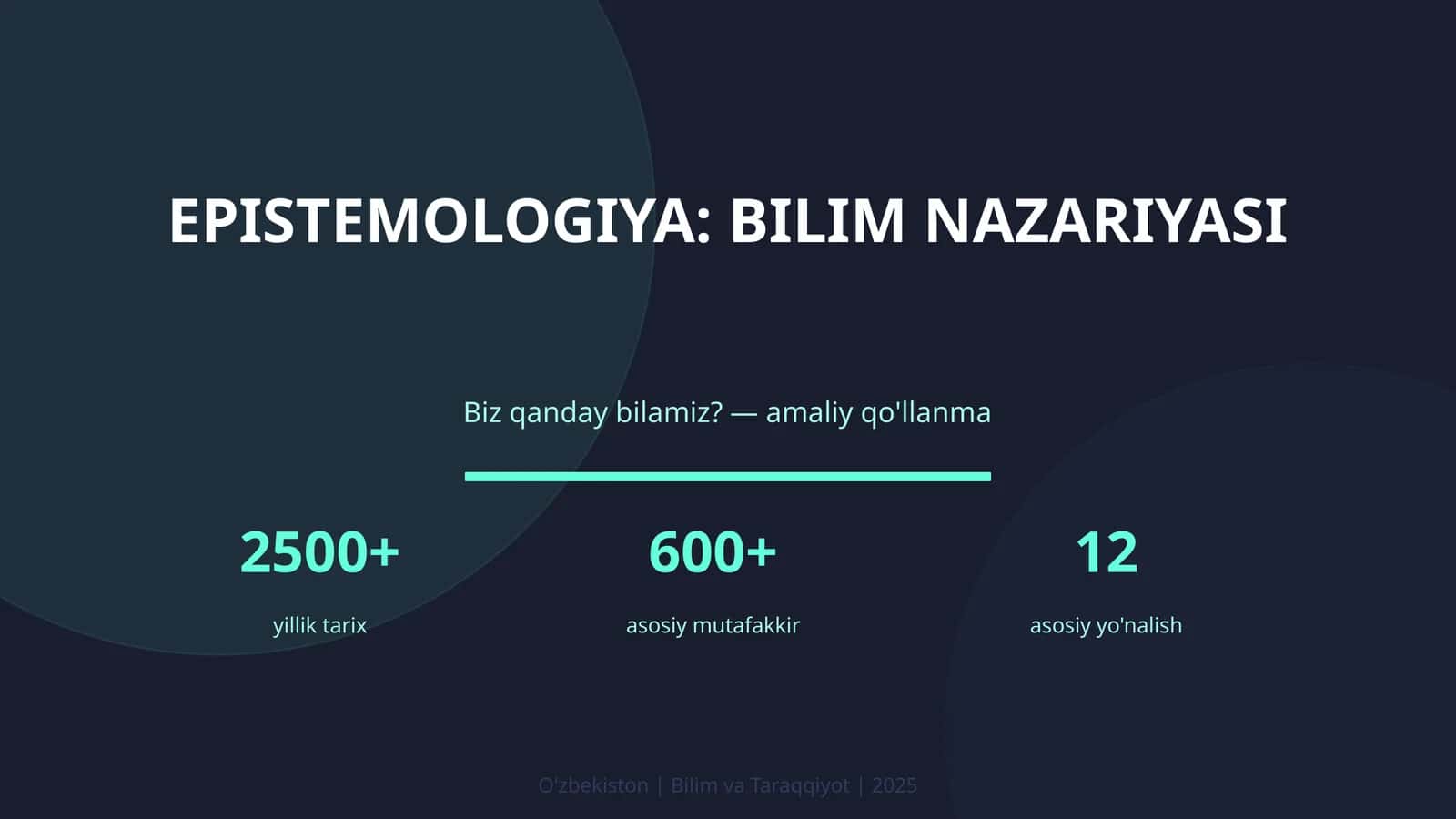 Epistemologiya: Bilim Nazariyasi