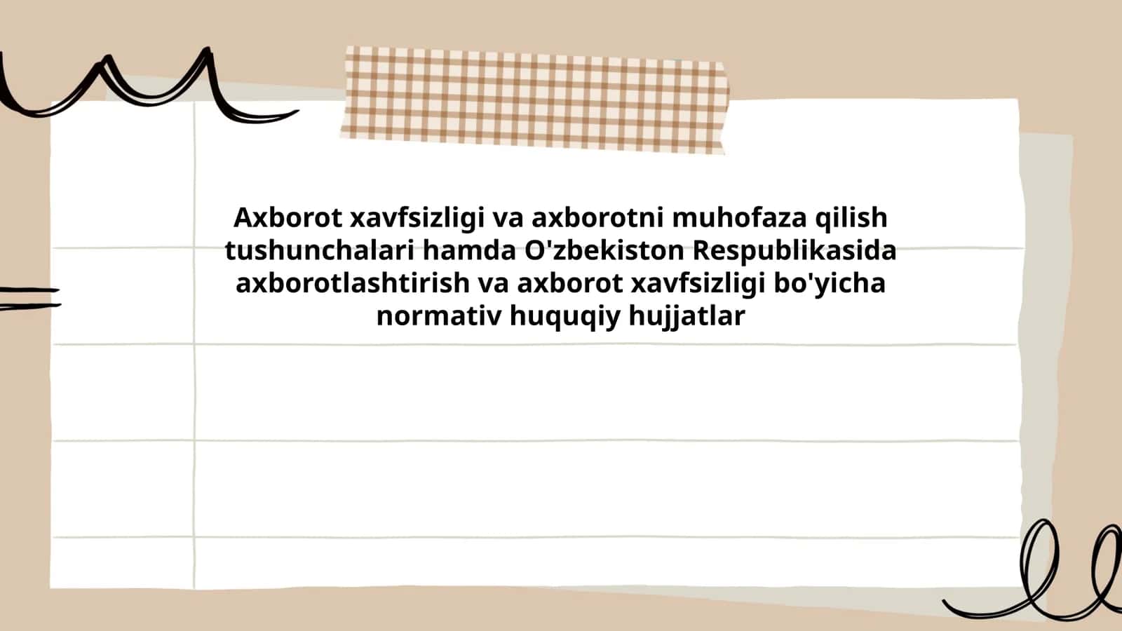 Axborot xavfsizligi va axborotni muhofaza qilish tushunchalari