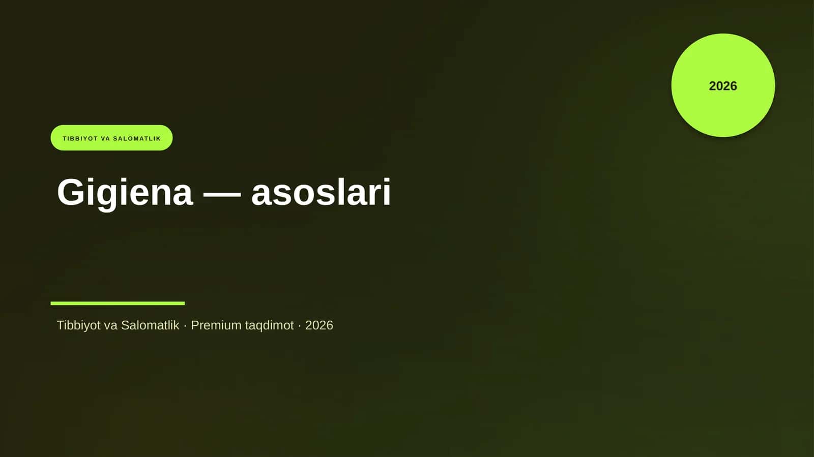 Gigiena — asoslari