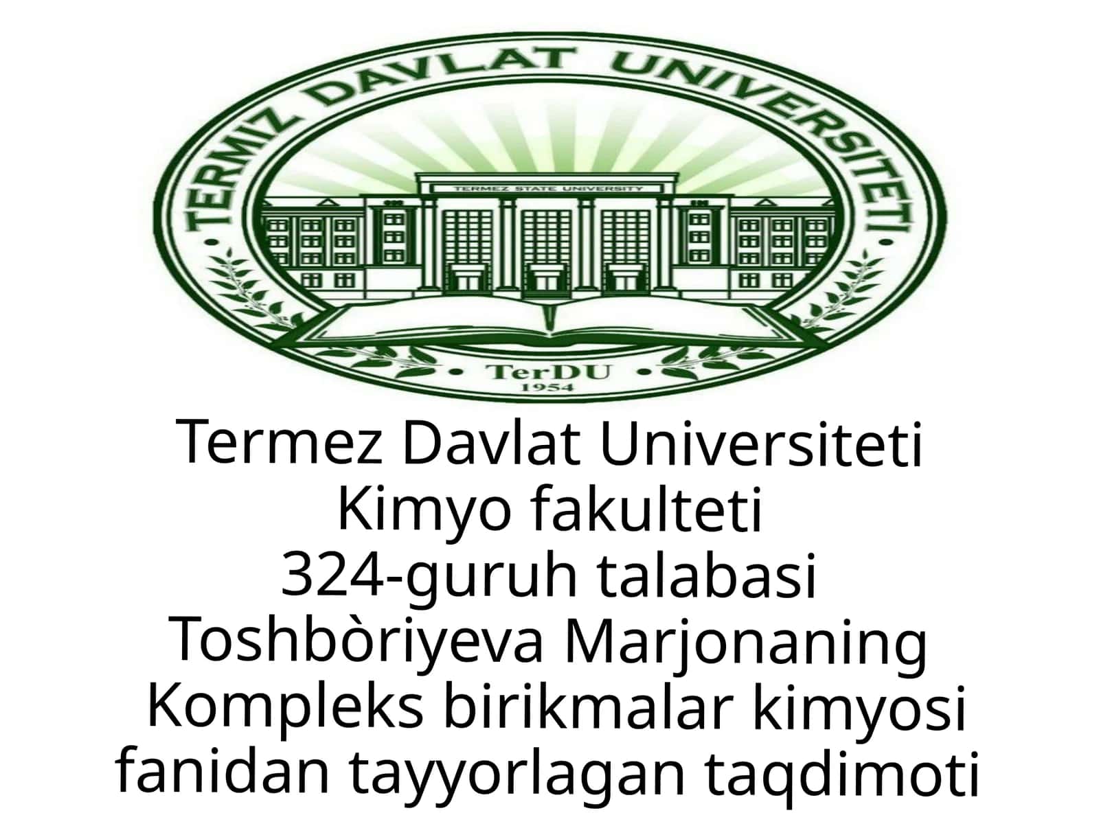 Kompleks birikmalarning qòllanilish sohalari:analitik va organik kimyo ,bionoorganika,kimyoviy texnologiya ,metallkompleksli katalizatorlar
