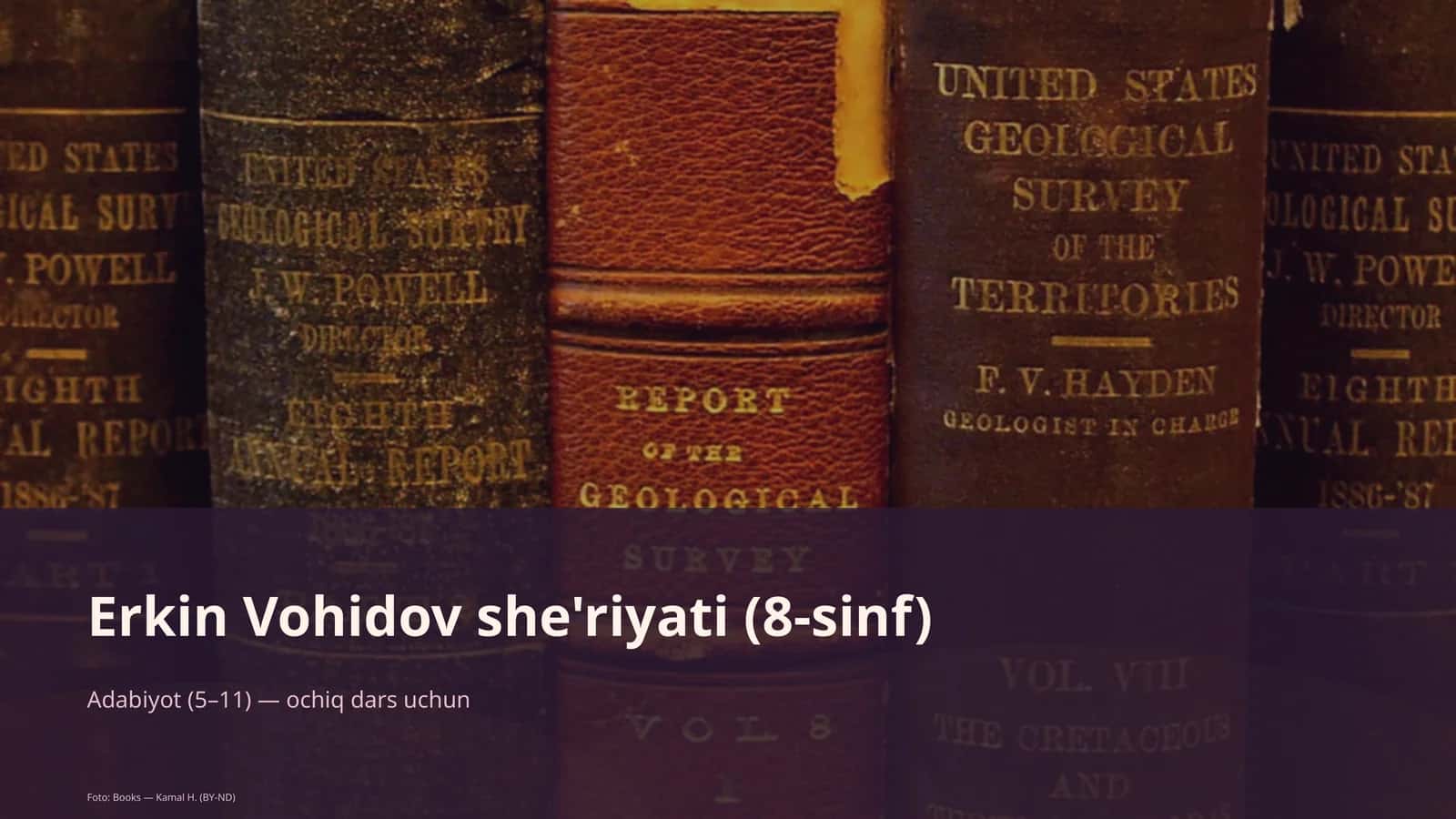 Erkin Vohidov she'riyati (8-sinf)