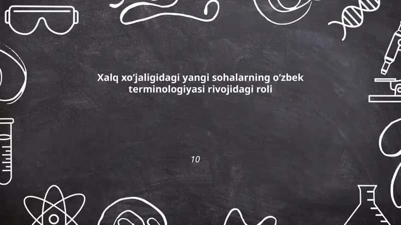 Xalq xoʻjaligidagi sohalarning oʻzbek terminologiyasi